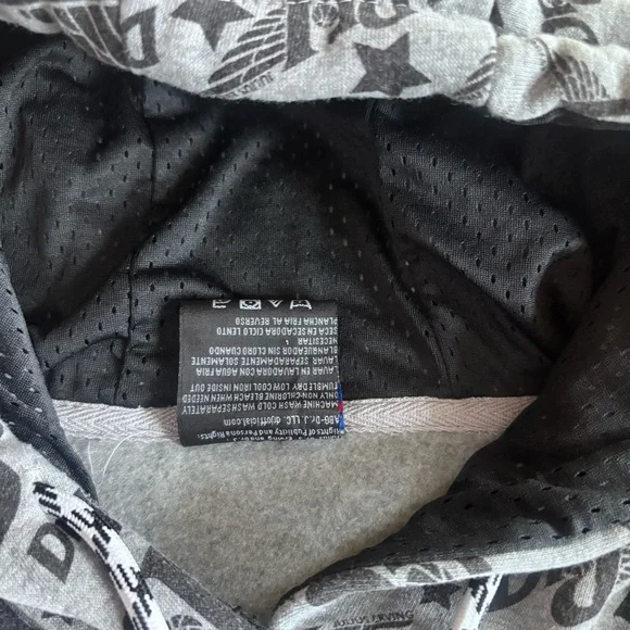 Julius Erving Dr J Mens XL All Over Print Hoodie Grey Basketball Sweatshirt NWT - Picture 6 of 9